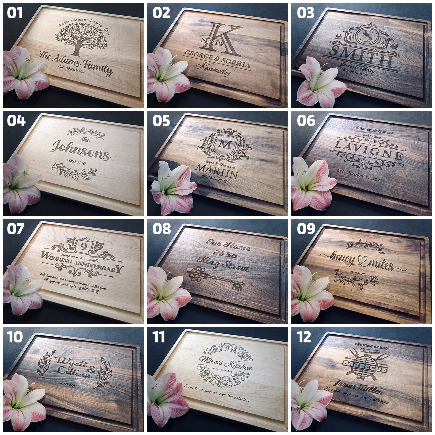 Personalized cutting board - Custom engraved