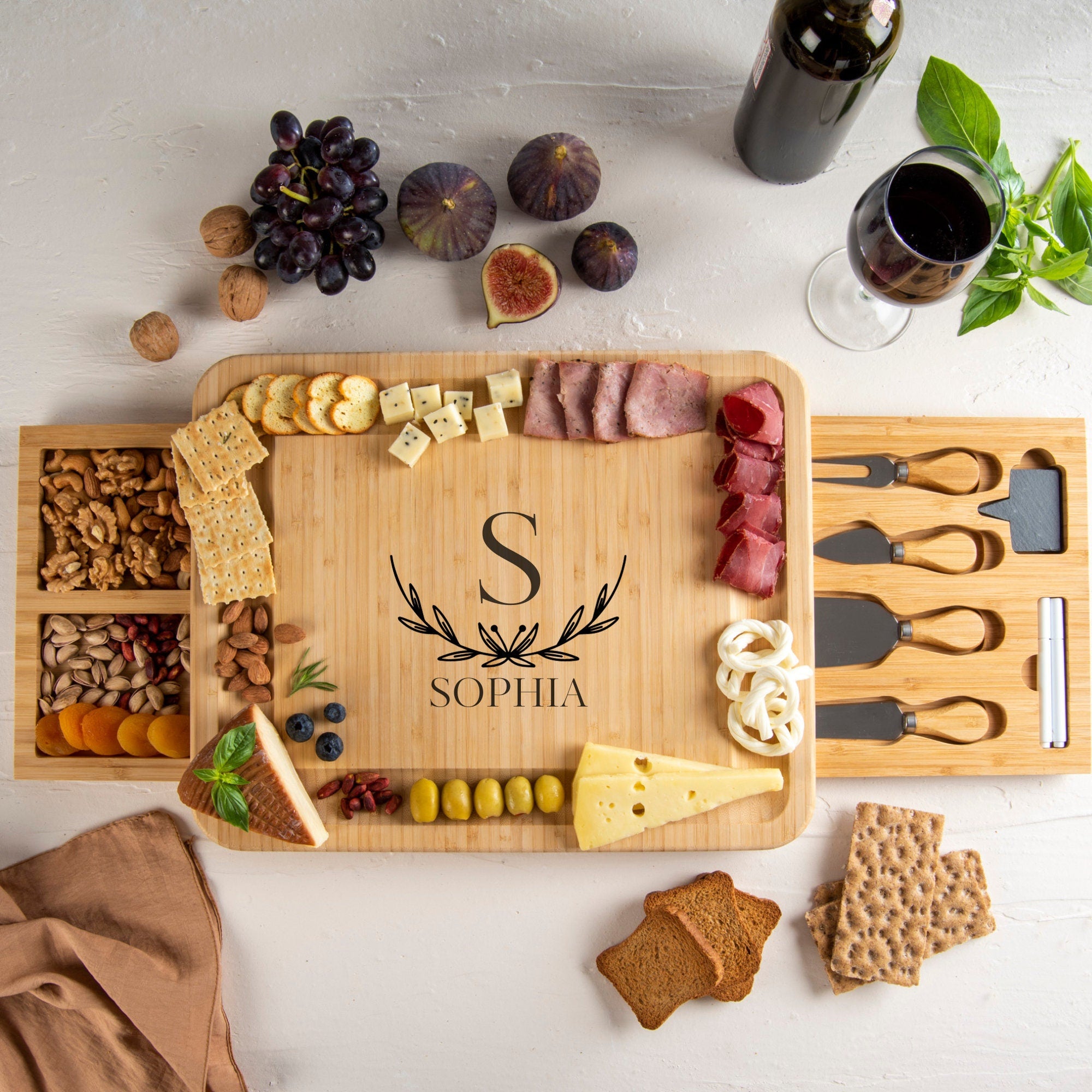 Personalized Charcuterie Board - Engraved Cheese Board