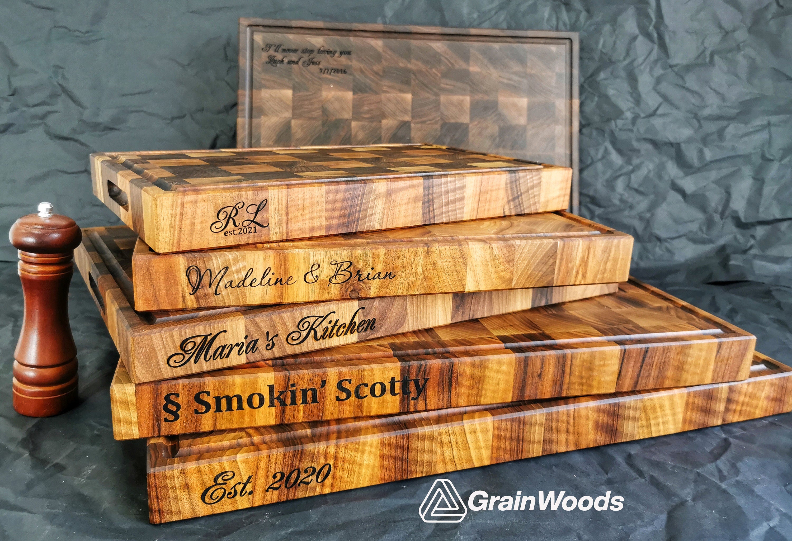 Personalized Double sided Walnut Cutting Board