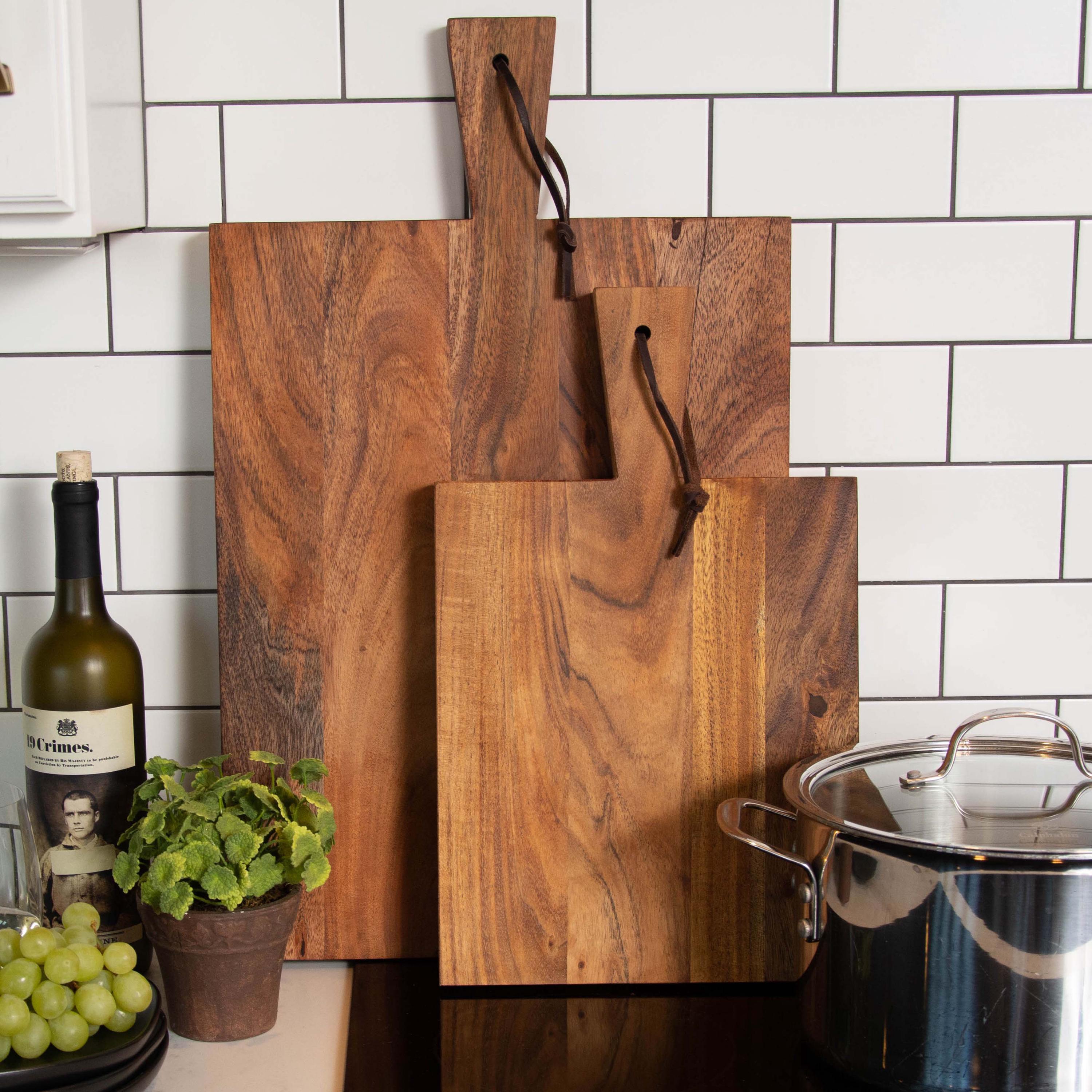 Handcrafted Acacia Wood Cutting Board - Rustic Serving Board