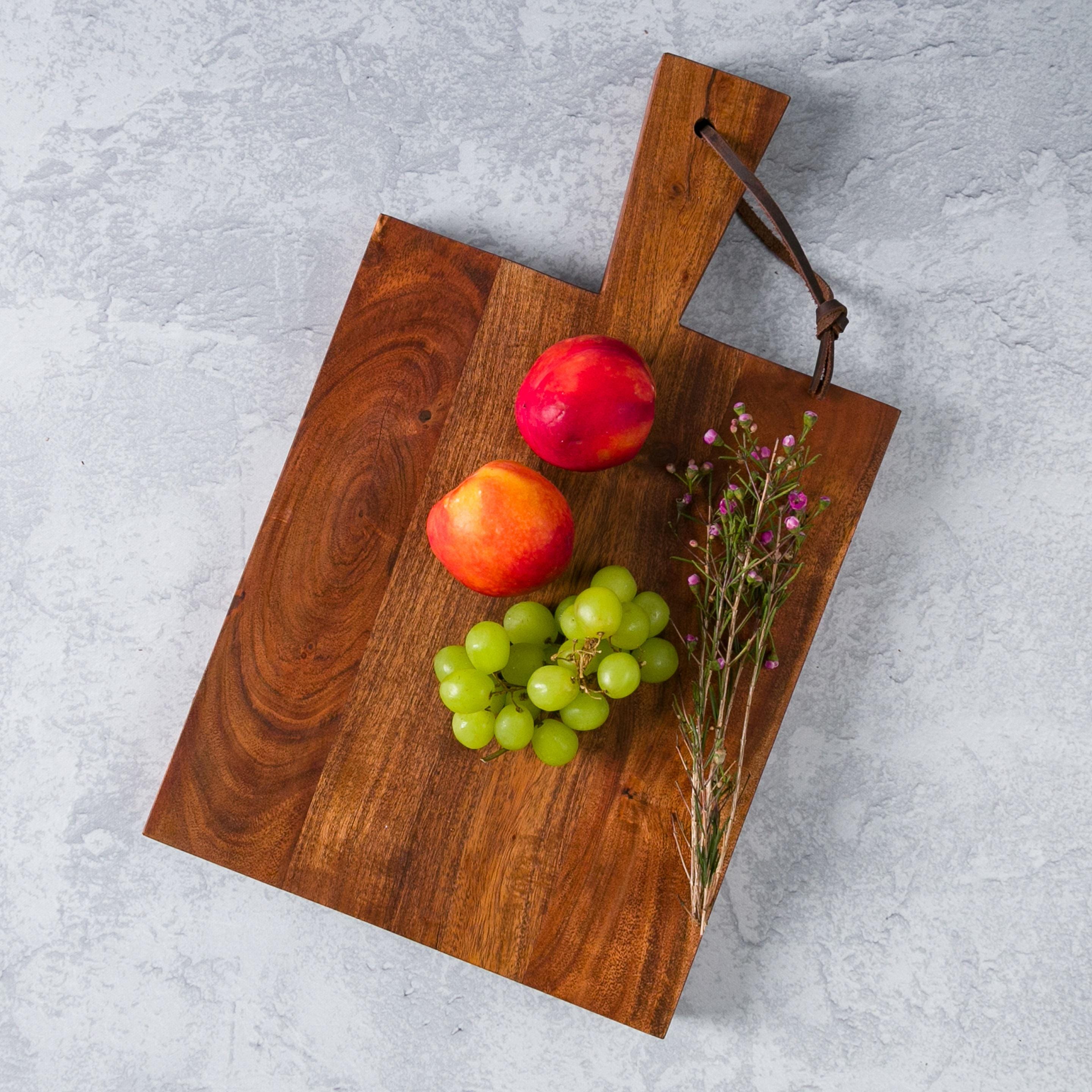 Handcrafted Acacia Wood Cutting Board - Rustic Serving Board