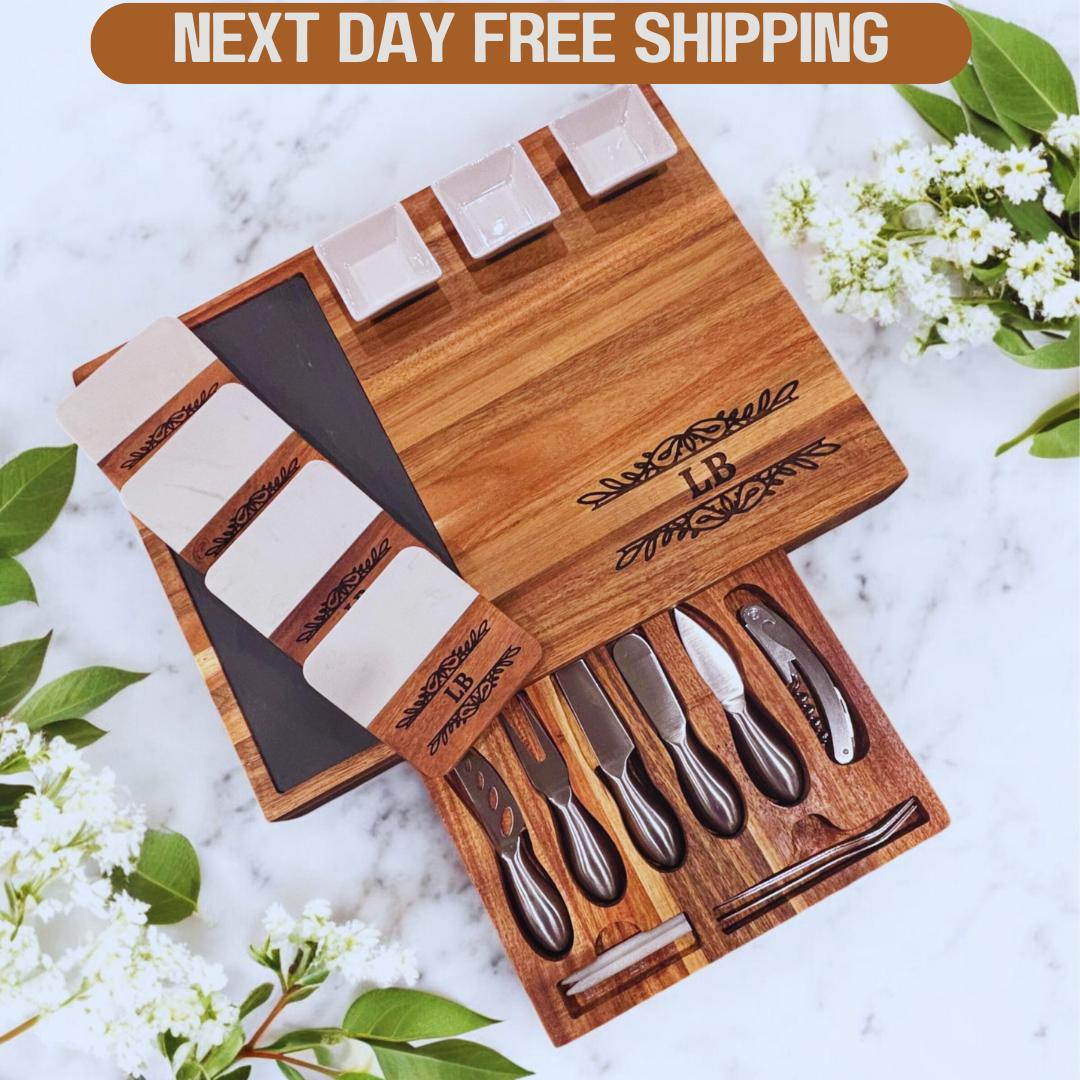 Personalized Anniversary Charcuterie Board Set