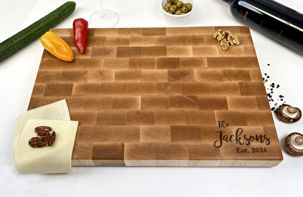 Personalized Cutting Board - End Grain Chopping Block