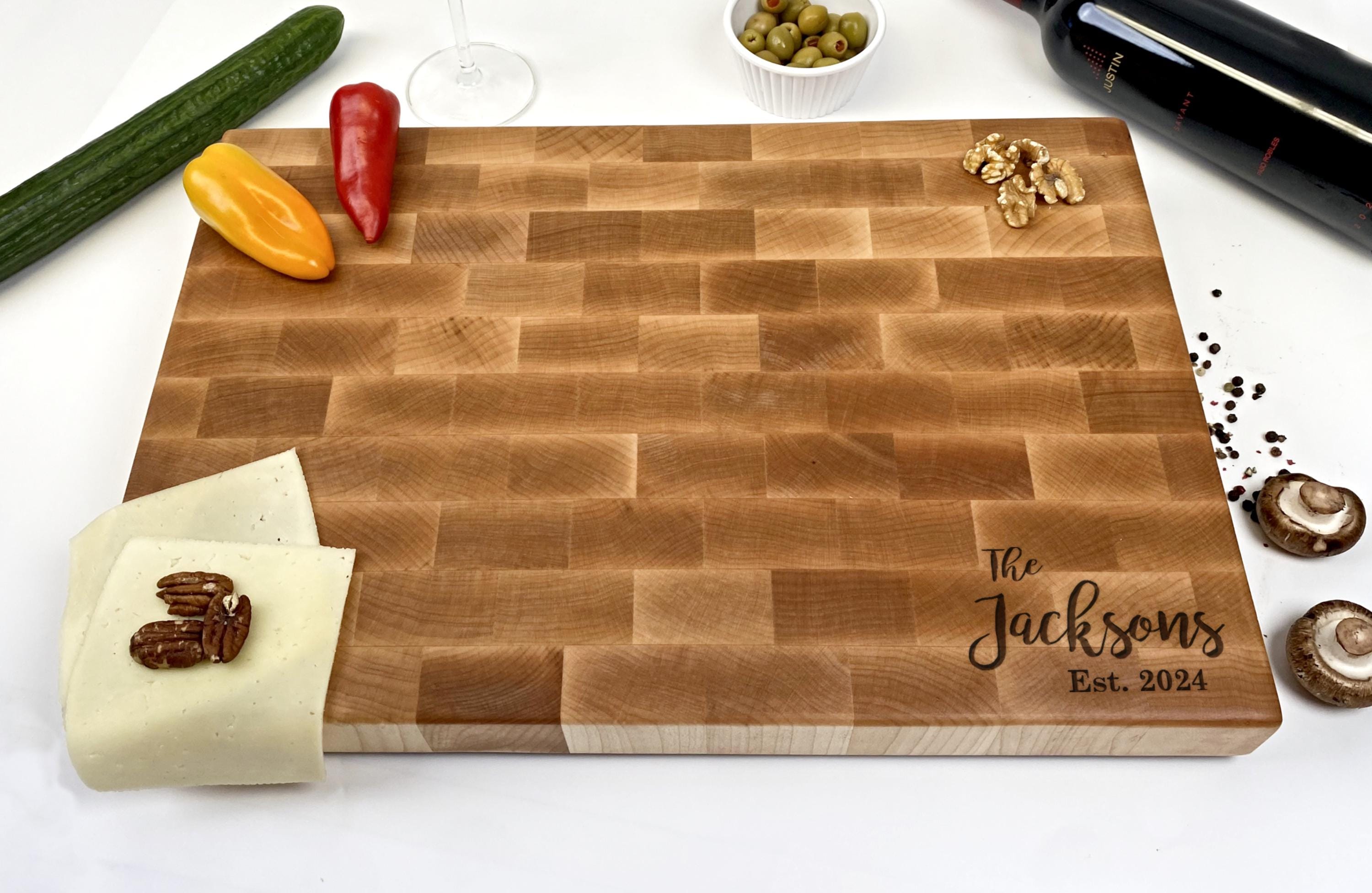 Personalized Cutting Board - End Grain Chopping Block