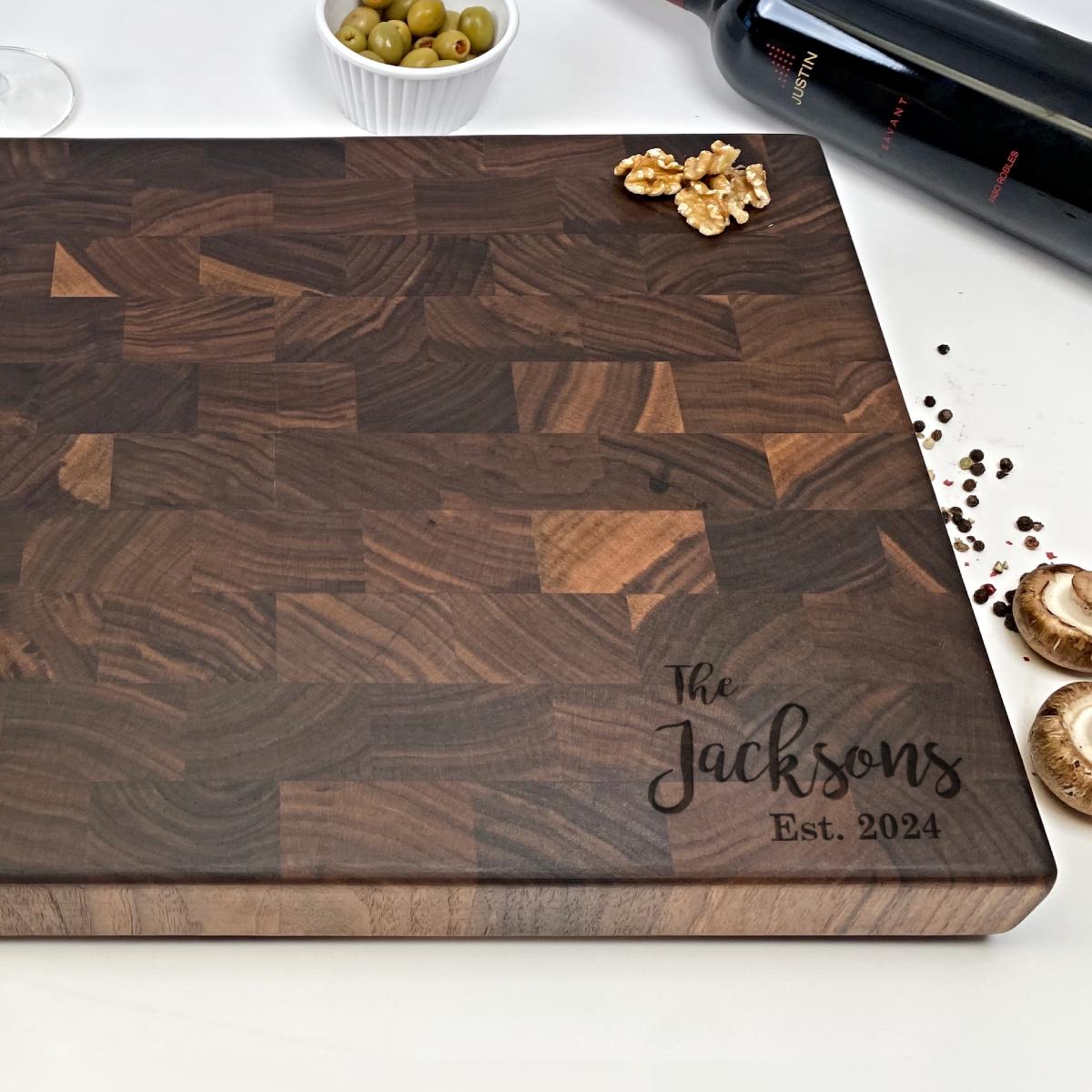 Walnut Cutting Board Personalized - Walnut Chopping Block