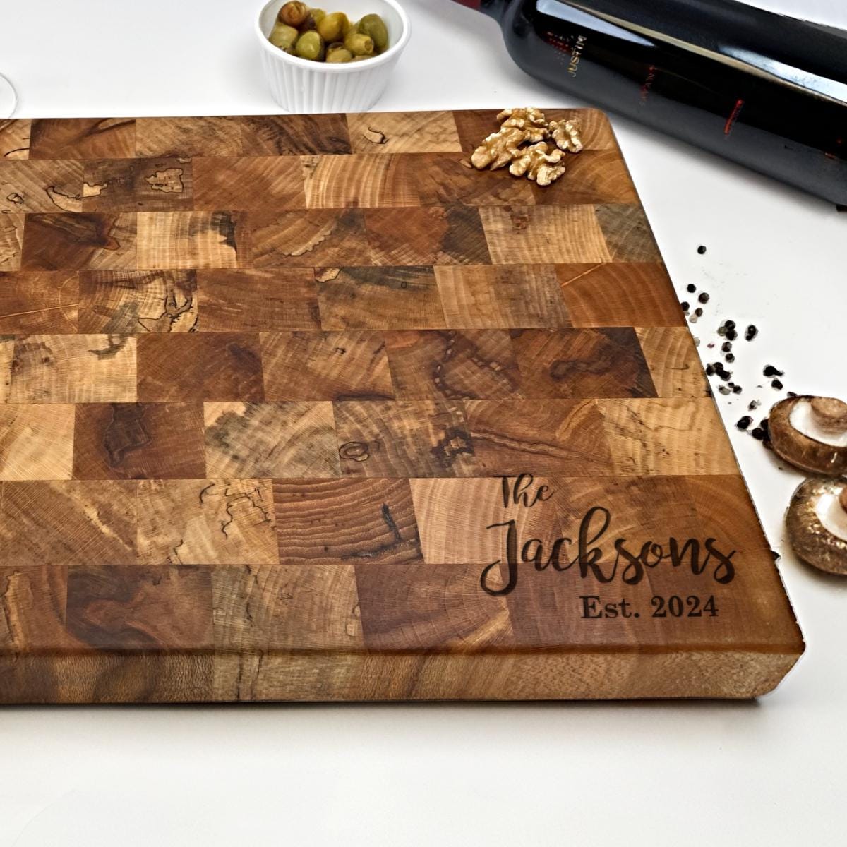 Personalized Cutting Board - End Grain Chopping Block