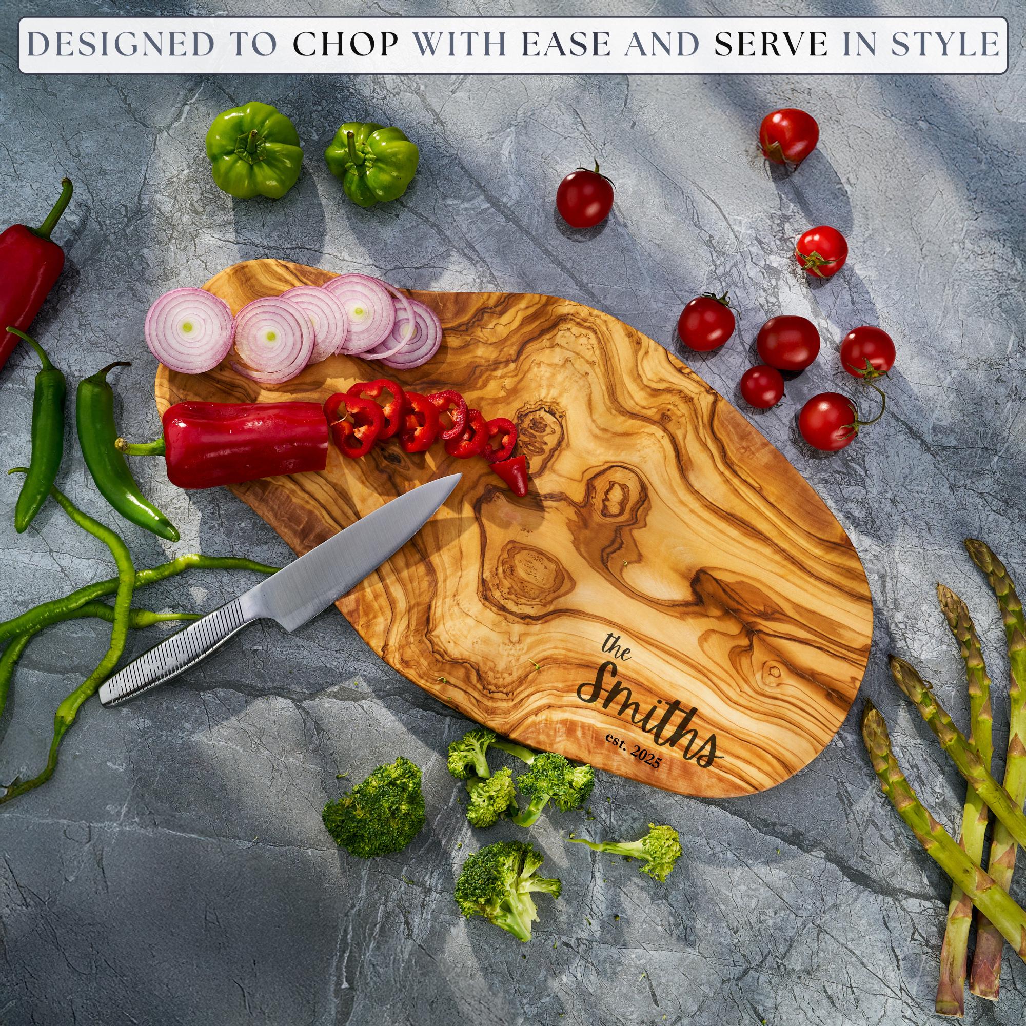 Personalized Charcuterie Board - Olive Wood Cutting Board