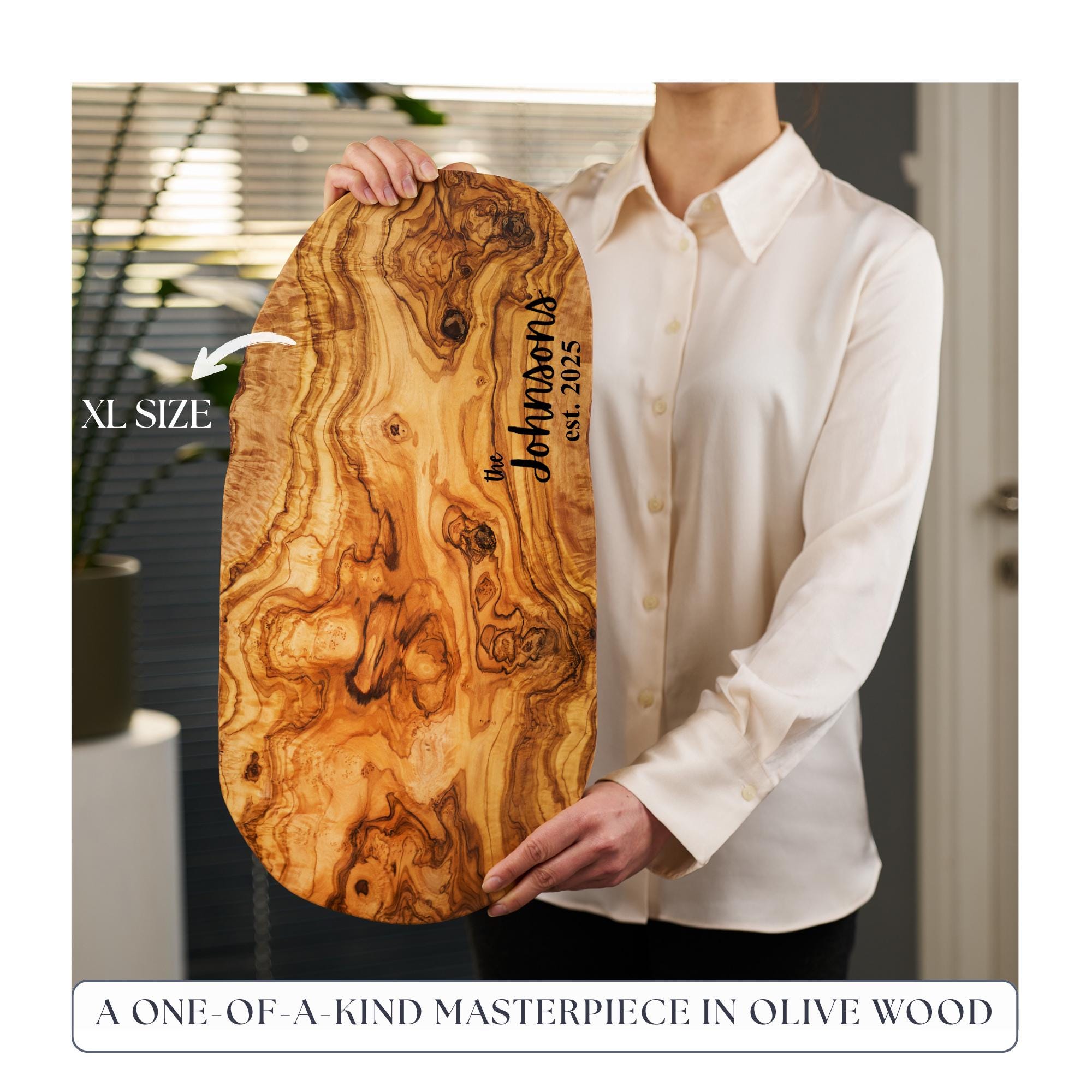 Personalized Charcuterie Board - Olive Wood Cutting Board