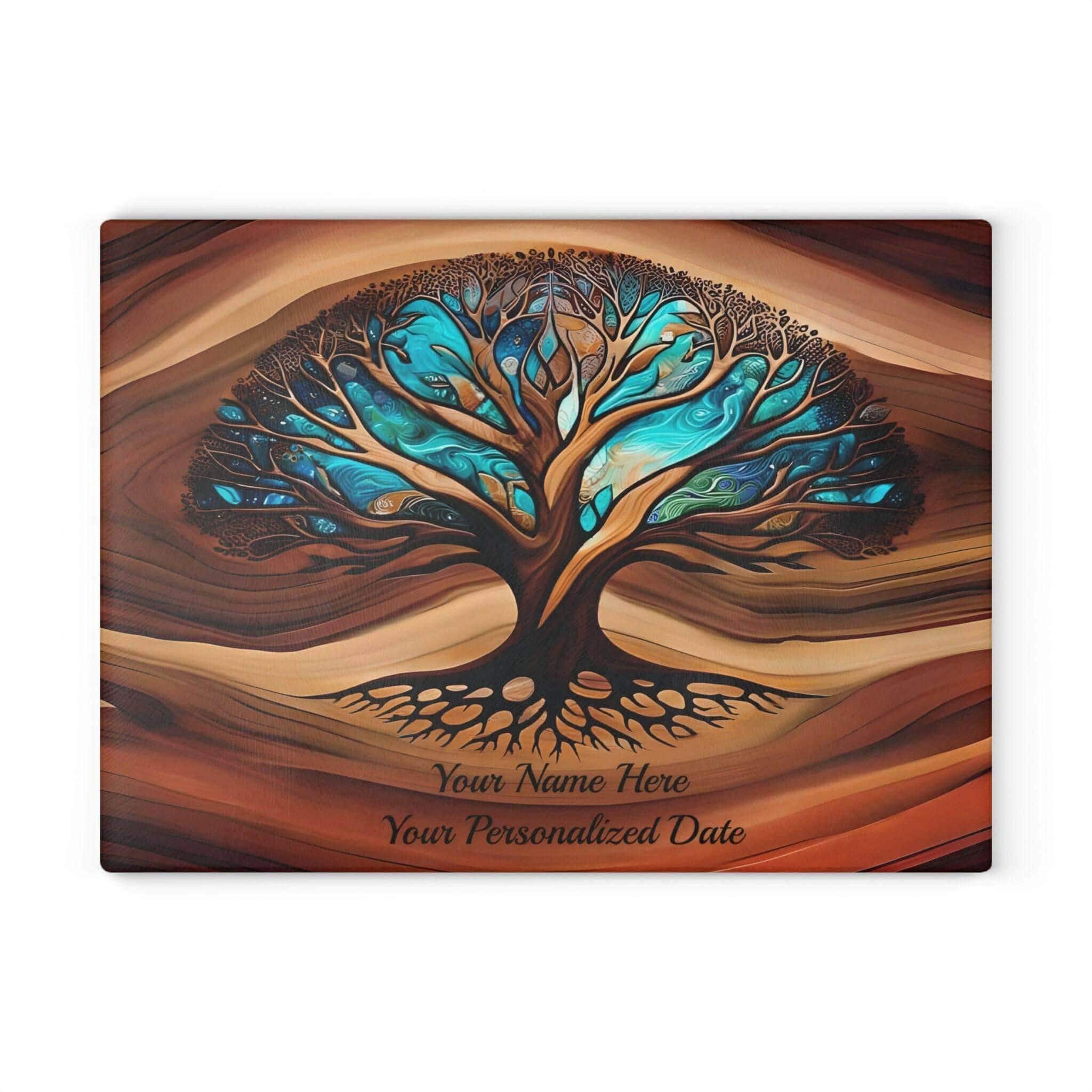Personalized Charcuterie Board - Tree of Life Glass