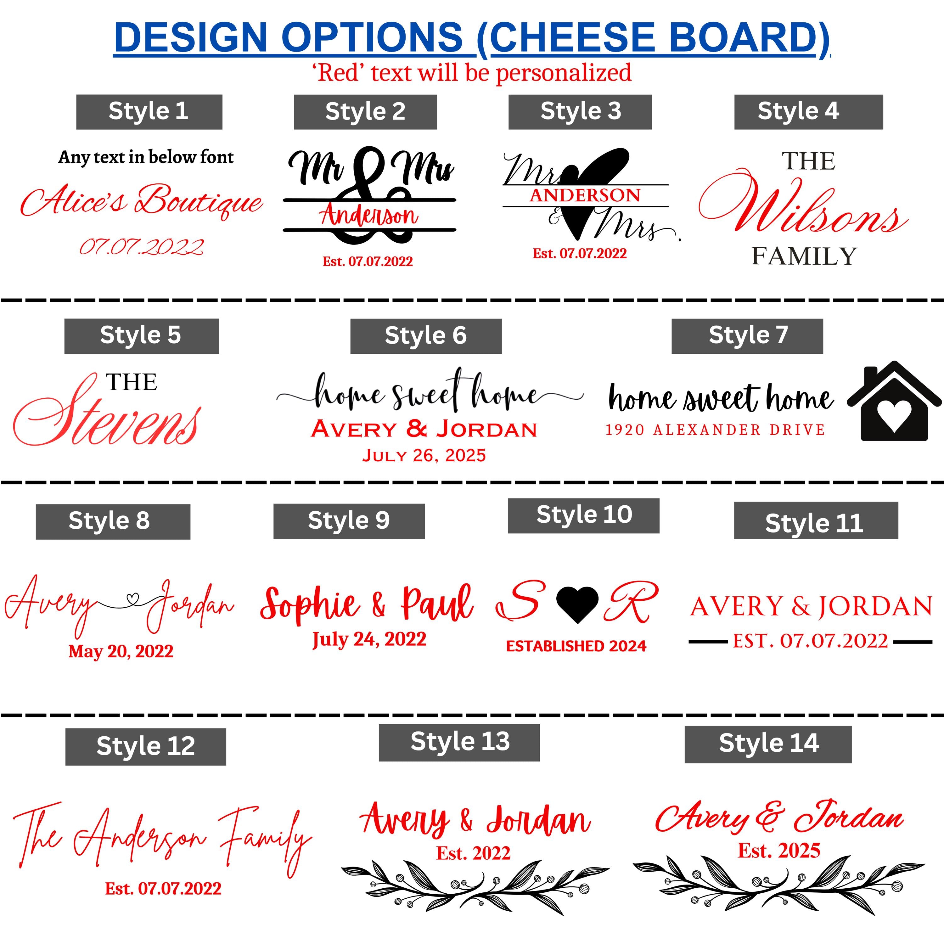 Personalized Anniversary Charcuterie Board Set